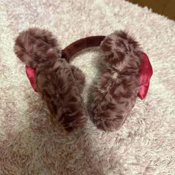 디즈니 미니 이어머프 레오파드 무늬 핑크 귀마개