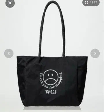 WCJ 리버서블 토트백 블랙