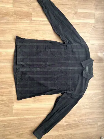 AUTHENTIC WEAR 블랙/그린 체크 셔츠