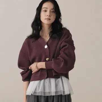 데코 버튼 숏 가디건 LOWRYSFARM 로리즈팜