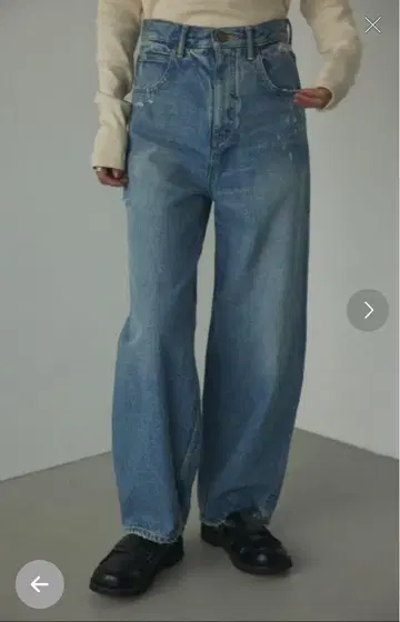 BLACK by moussy*PUNA vintage long denim