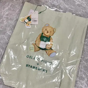 gelato pique 베어 프린트 밴드 포함 토트백 민트 그린