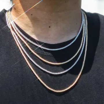 Glitter 테니스 체인 목걸이 2mm