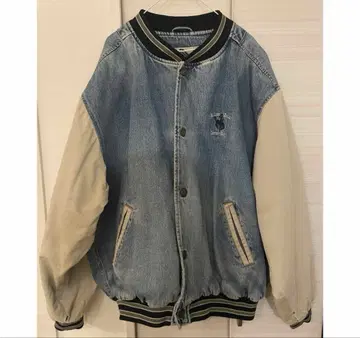 GEAR 데님 바시티 자켓 베이지