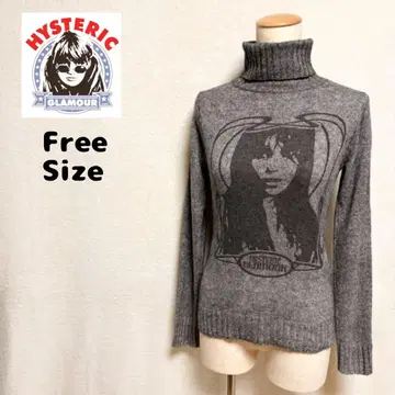 HYSTERIC GLAMOUR 터틀넥 스웨터 프리 사이즈 캐시미어 혼방