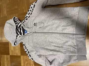 adidas 그레이 집업 후드티