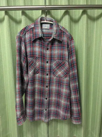 70s BIG MAC 빅맥 체크 무늬 플란넬 셔츠 M JCPenney