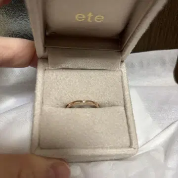 ete 심플 다이아 골드링