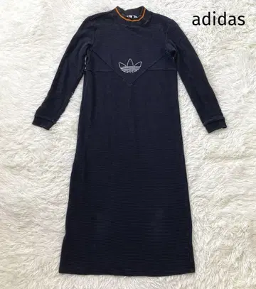 adidas 아디다스 롱 원피스 드레스 로고 블랙 L 사이즈