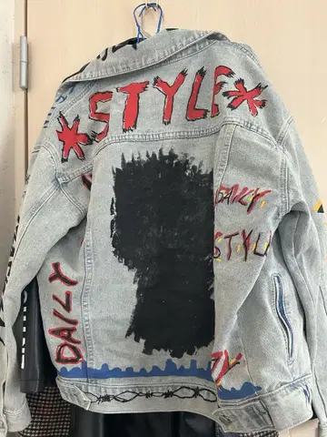 [ 레어 ] STYLE 피스마크 데님 자켓