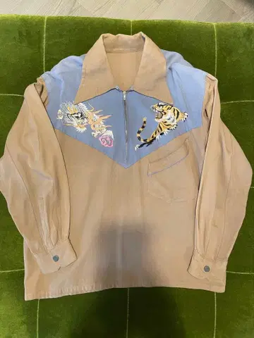 [ 초귀중 ] 40s 수베니어 하프 지퍼 셔츠