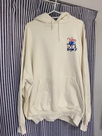 Keboz 후드 부착 후드티 크림색 남성용 L 사이즈