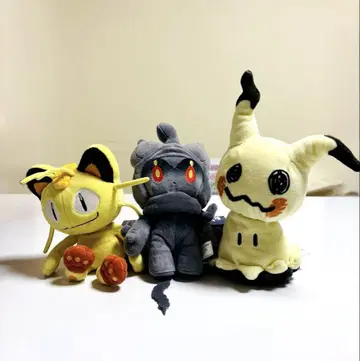 포켓몬 나옹 미미큐 마샤도 봉제 인형 3개 세트