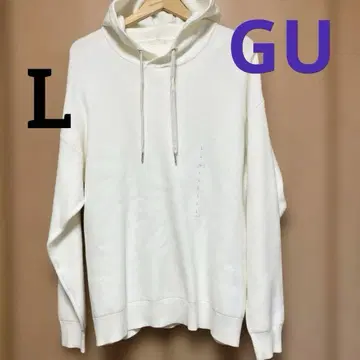 GU 화이트 니트 후드티 L 사이즈 미사용품