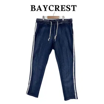 BAYCREST 베이크레스트 데님 맨투맨 조거 팬츠 보아 안감