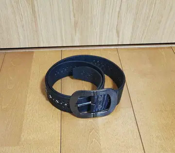 천연 가죽 BLACK+Silver 벨트