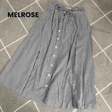 [ 3 ] MELROSE 그레이 플레어 롱 스커트