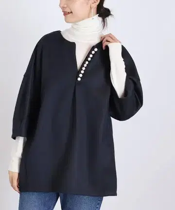 VERMEIL par iena 휘핑 트윌 펄 블라우스