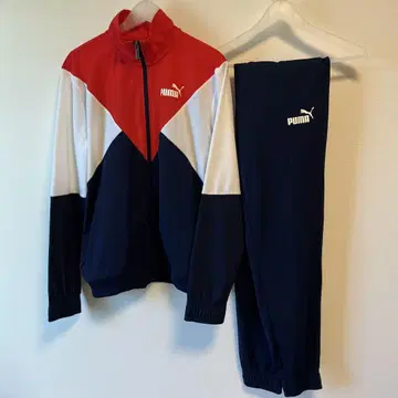 PUMA 저지 상하의 세트 레드/네이비 푸마