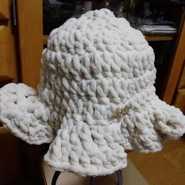 [ Handmade ] 프릴 화이트 햇 남녀 공용