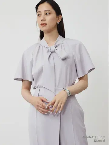 PLST 플라스테 샴브레이 보타이 셔츠