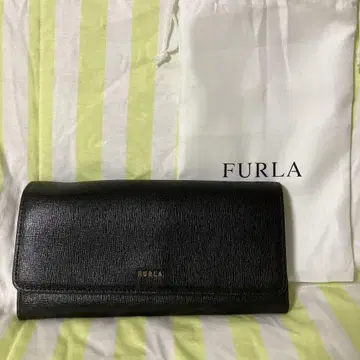 FURLA 블랙 가죽 장지갑