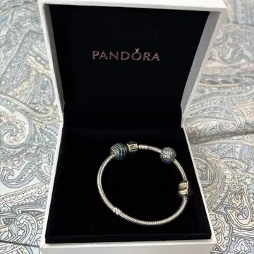 Pandora 실버 비즈 팔찌