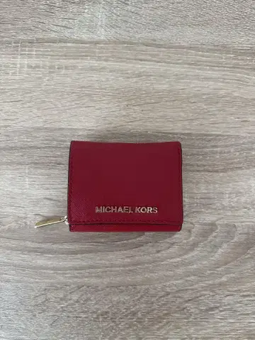 MICHAEL KORS 레드 3단 폴더형 지갑