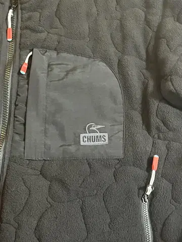 CHUMS S 사이즈 블랙 부비 스티치 플리스 자켓 아웃도어
