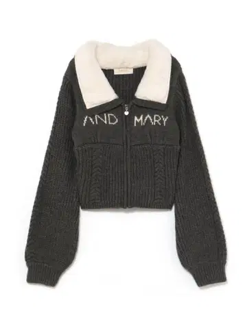 andmary Mary 로고 집업 탑스 GRAY