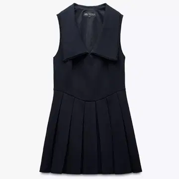 ZARA 플리츠 칼라 숏 기장 원피스 XS