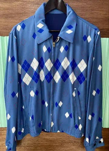 그루빈 하이 1950s 아가일 갭 재킷 리버서블 L