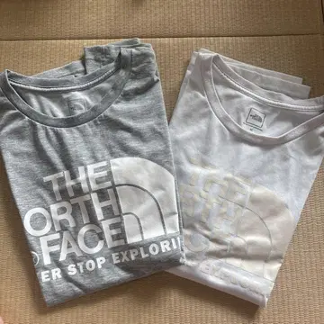 THE NORTH FACE 반팔 티셔츠 XL 그레이 화이트