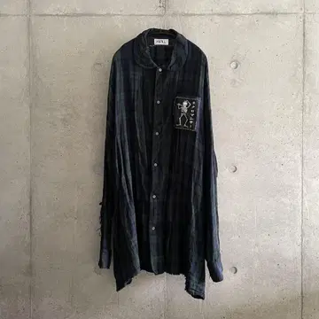 KIDILL 롱 체크 셔츠