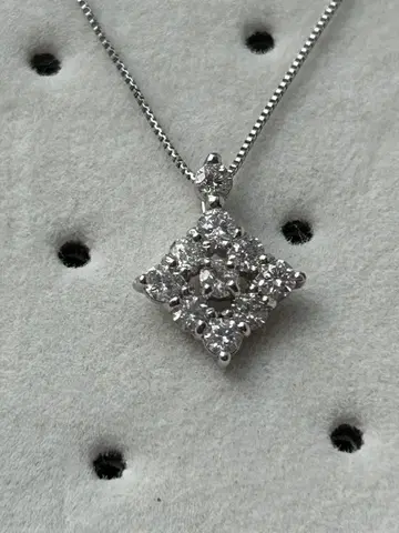 플라티나 다이아몬드 펜던트 목걸이 0.5ct