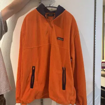 XLARGE 오렌지 하프 지퍼 플리스 자켓 L