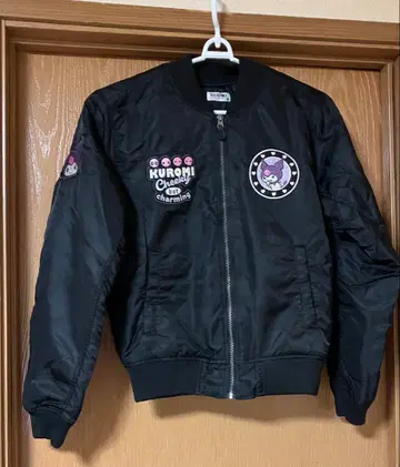 남녀 공용 쿠로미 MA-1 충전솜 플라이트 자켓 블랙 M 사이즈