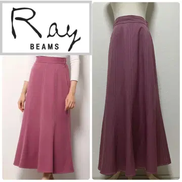 Ray BEAMS 배색 스티치 머메이드 스커트
