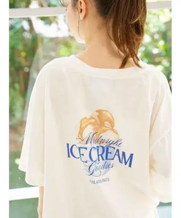 [ 접촉 냉감 ] ICE 아이스 원 포인트 빅 T셔츠