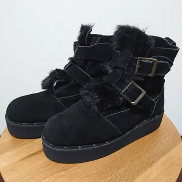 MILKBOY 밀크보이 블랙 스웨이드 퍼 처카 부츠 26.5cm