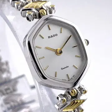 [ 작동 ] RADO 옥타곤 손목시계 브레이슬릿 워치 콤비 새상품 배터리