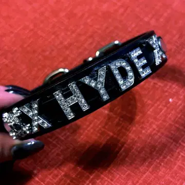HYDE 가죽 초커 목걸이 펑크