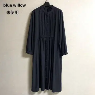 블루위로 다크 그레이 긴팔 롱 원피스 미사용