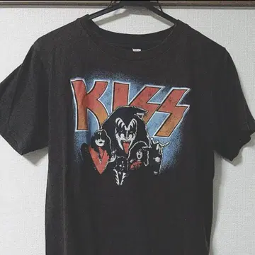 KISS 블랙 T셔츠 100% 코튼