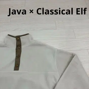 Java 콜라보 신상 따뜻한 Item. 배색 플리스 풀오버
