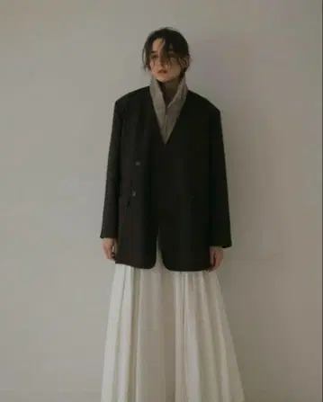 [ etretokyo ] 노카라 더블 브레스트 오버 자켓