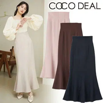 COCODEAL 코코딜 트윌 하이웨스트 머메이드 스커트