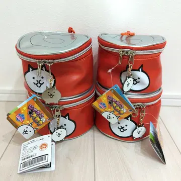 냥코 대전쟁 네코칸 파우치 메탈 고양이 고양이 4개 세트