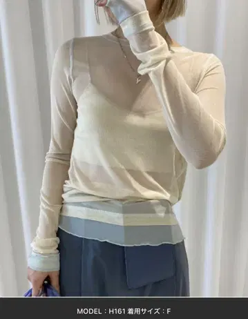 아메리 빈티지 상의 LAYERED DETAIL MESH TOP