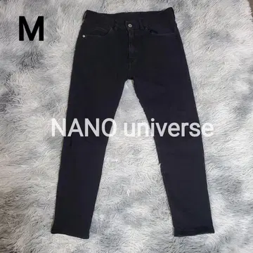 나노 유니버스 데님 팬츠 슬림 테이퍼트 블랙 size:M